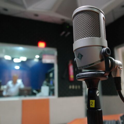 https://www.pexels.com/photo/grey-condenser-microphone-164755/